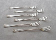 *RAR* Set Di 6 Forchette Per Olive In Stile Impero In Argento Sterling 925