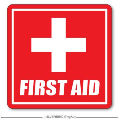 First Aid Sticker Vinyl Decal Medical Safety Kit Van vehicle - Multiple ...