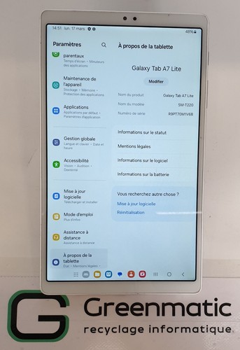 Tablette SAMSUNG Galaxy tab A7 LITE 32go 3go (ram) - Imagen 2 de 6