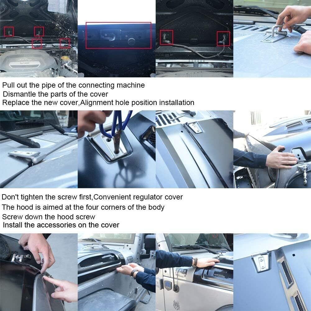 Vented The Avenger Style Replacement Hood 2007-2017 Jeep Wrangler JK JKU Rubicon