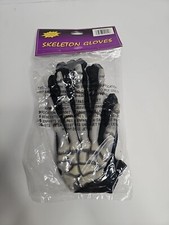 Fun World Skeleton Gloves New In Package