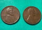 1942-D Lincoln Wheat Penny One Cent Coin Lot of 2 Very Fine Denver