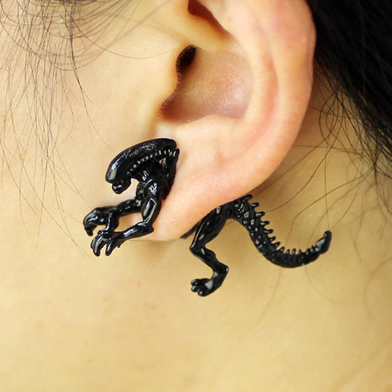 Black 2024 dragon earrings