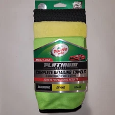 Turtle Wax~Platinum 3 Microfiber Detailing Towels For Glass/Drying/Scrubbing-NIP