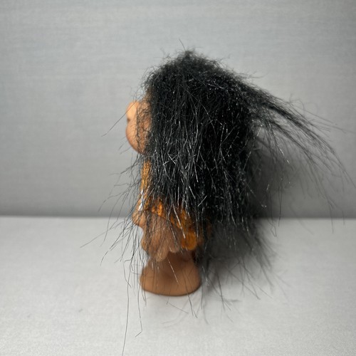 Rare Vintage 1986 Dam GHOSTLY BINGO Troll Doll with Black Hair and Orange Eyes - Picture 8 of 8