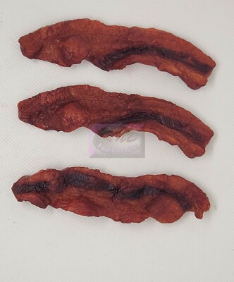 Fried Bacon, Wax, Set of 3 pcs. Wax Fake Food, Props, Display