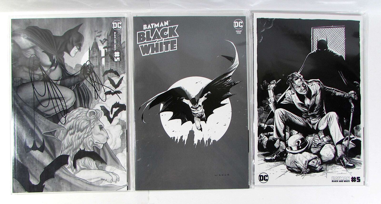 Batman Black And White Lot of 3 #5,5 b,5 c DC (2021) Comic Books