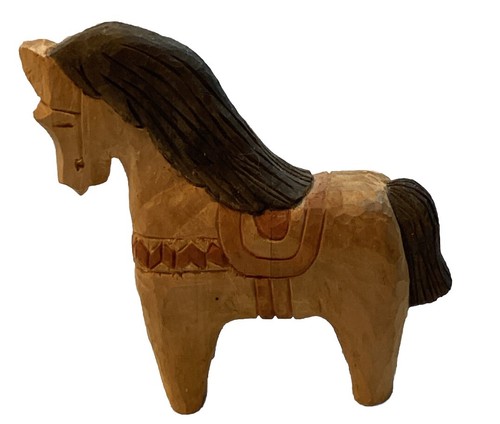 Vintage Hand Carved & Painted Chuncky Horse - Picture 2 of 5