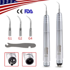 Dental Ultrasonic Air Perio Scaler Handpiece Hygienist 2 & 4-Holes 3 Tips FDA&CE