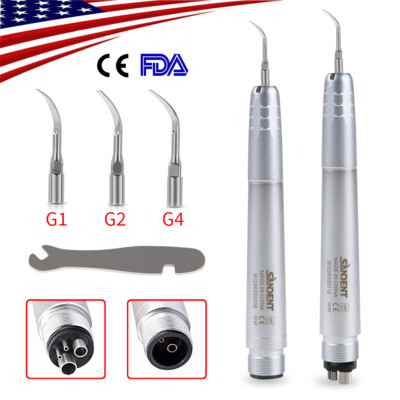 Dental Ultrasonic Air Perio Scaler Handpiece Hygienist 2 & 4-Holes 3 Tips FDA st