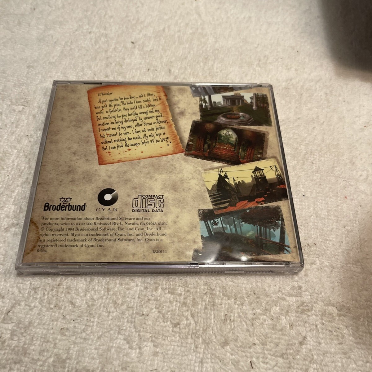 Myst - Original Vintage Computer Game CD 1994 Jewel Case | eBay