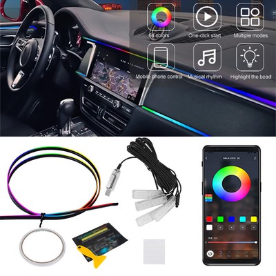 6m Interior Car LED Strip Lights - APP Music Control 5 In 1 - Foto 2