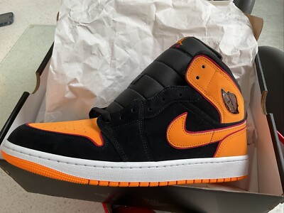 Nike Air Jordan Black Orange Suede UK