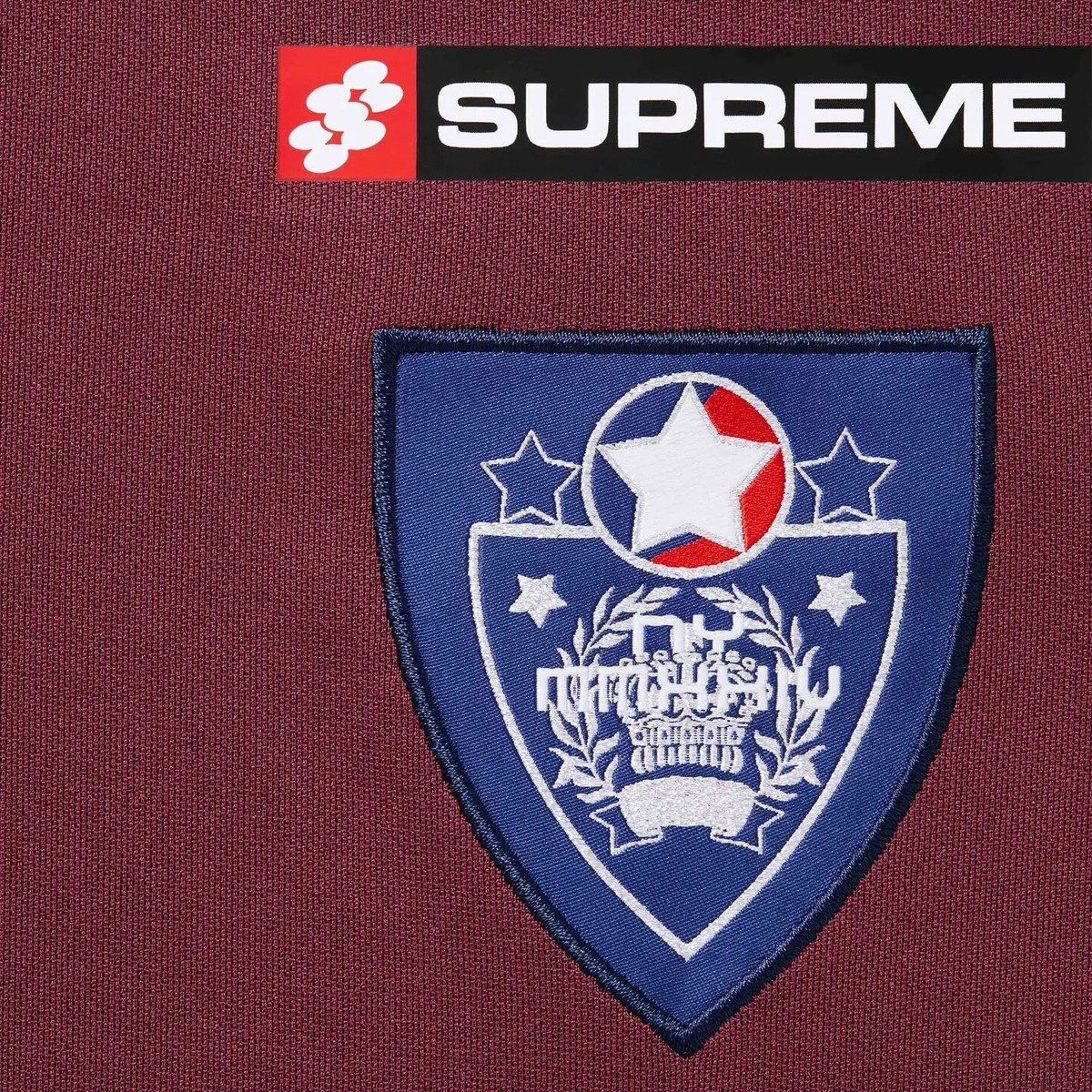 Supreme Crest Soccer Jersey Black Pink Green Maroon FW24 | eBay