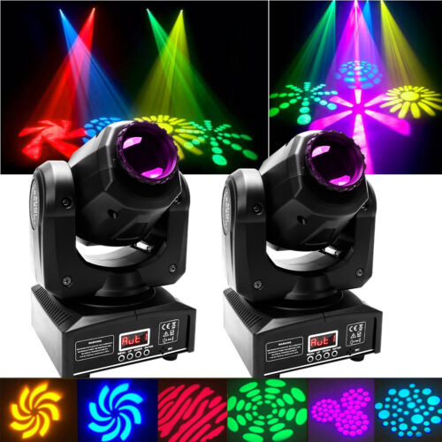 2 pièces 120 W 8 Gobo RGBW DEL Moving Head DMX lumière de scène spot faisceau DJ Show Disco - Photo 1/15