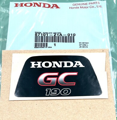 GENUINE Honda MARK EMBLEM LABEL GC190 87101-Z1A-010 OEM NEW | eBay ...
