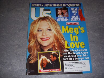 US Magazine, MARCH 25, 2002, MEG RYAN Cover, BRITNEY SPEARS, JUSTIN TIMBERLAKE!