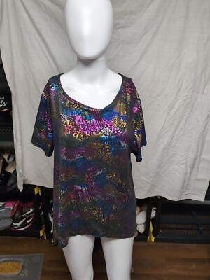 Eye Candy Women's Multi Color Striped Design Shirt Top Blouse Size 2XL 