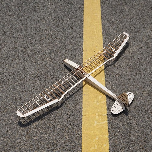 Glider RC Aircraft Model Airplane Balsa Wood Fixed Wing DIY KIT Wingspan2n - Picture 13 of 14