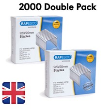 2000 x Rapesco 923/20mm Staples - Hard Wire Galvanised Staples Code: 1241