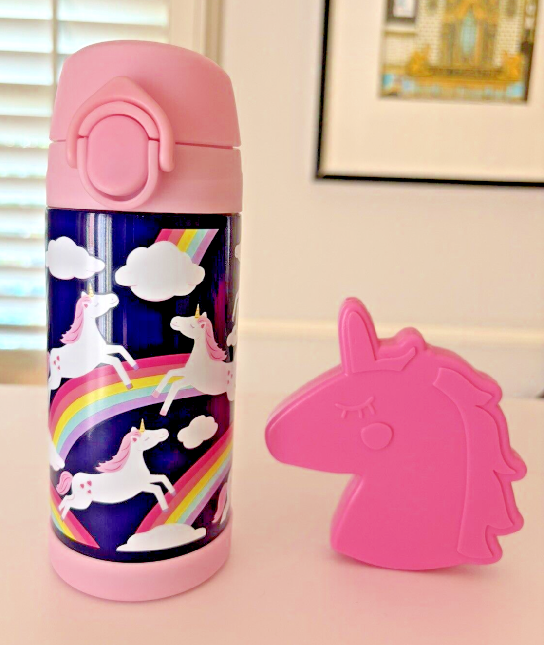 PONY Ceramica Fienile Scuola Disney Unicorno Bambina Pranzo Arcobaleno Acqua Viaggio BAG pre k.