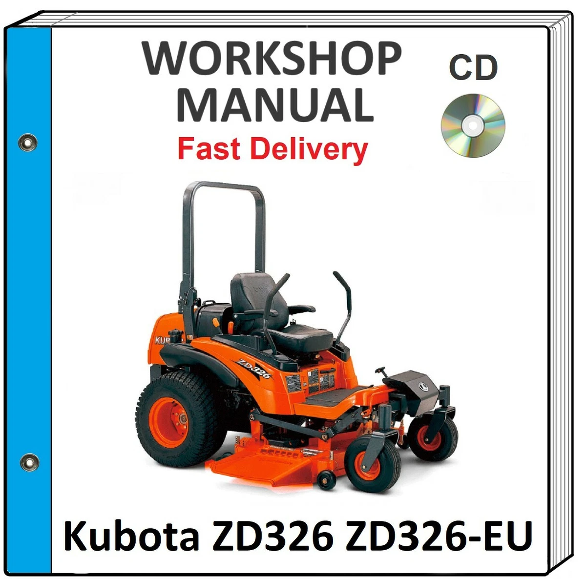 KUBOTA ZD326 Mower Manual 260pgs For ZD326 EU, 52 OFF
