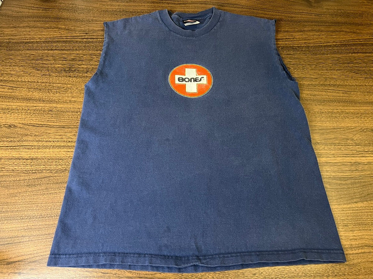 1999 Vintage Bones Sleeveless T Shirt Skate One Powell