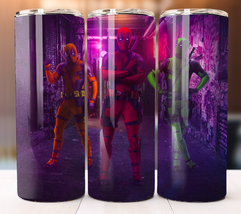 DeadPool Cartoon 20oz Stainless Steel Tumbler Cup Insulated Mug