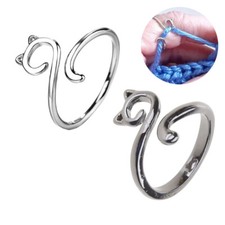 1pcs Yarn Guide Ring Thimble for Knitting and Crochet Adjustable Tension Ring