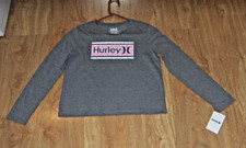 Hurley Gray Long Sleeve Pullover Shirt Youth Size Large 12-13 yrs NWT