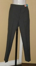 Boy's VTG 1970s Gray Flannel Dress Pants Straight Leg Pockets P. Press Sz 14 NWT