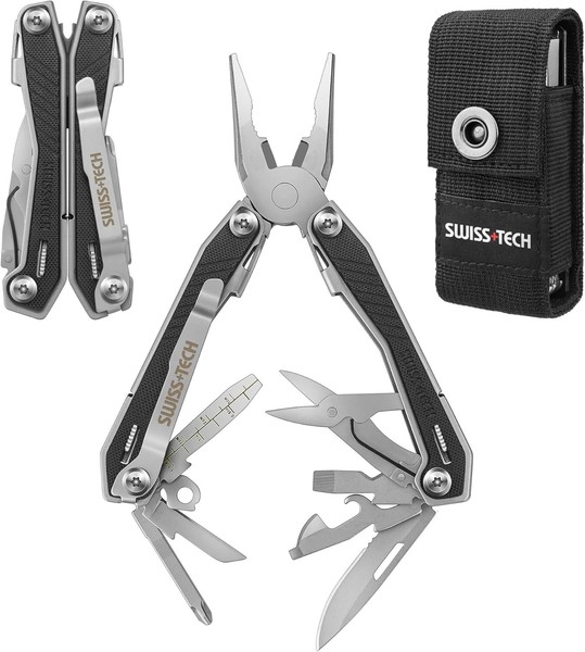 Swiss+Tech 16-In-1 Multifunktionszange Multitool Werkzeug G10-Griff FüR Camping-image