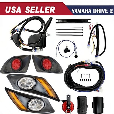 Juego para Yamaha Drive2 Golf Cart LED Faro delantero Luz trasera Kit 2017-Up