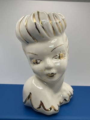 Vintage 1954 Glamor Girl 6  Porcelain Statue - Gold Accents - Mary Ann Geyer  54