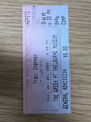Tracy Chapman ticket stub - Jul 20, 2003