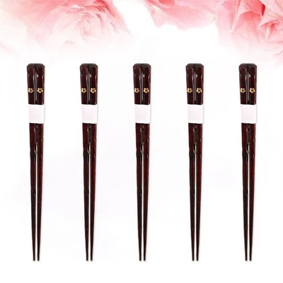 5 Pairs/Box Essstäbchen Spülmaschinenfest Essstã¤bchen Kirschblüte - Bild 1 von 4