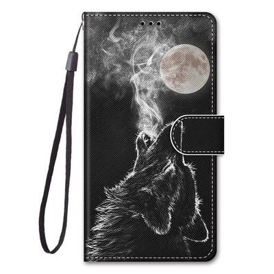 Wolf Howl Wallet Phone Case For Samsung iPhone Xiaomi OPPO Redmi Realme Motorola