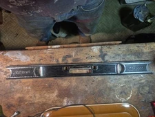 Vintage Stanley No. 36 24 Inch Cast Iron Masons Level Tool 3-Bubble