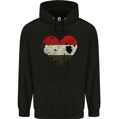 Love Yemen Flag Yemeni Day Fußball Herren 80% Baumwolle Hoodie