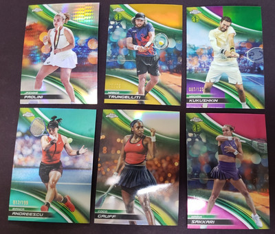 2025 Topps Chrome Tennis Base + Pink Gold Blue Refractor #/50 /99
