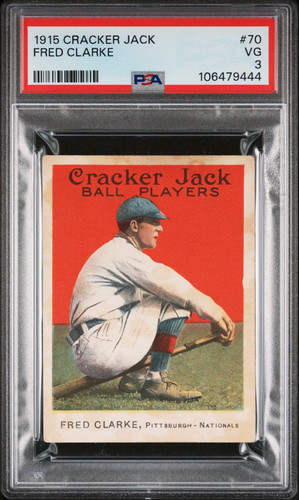Fred Clarke #70 1915 Cracker Jack card