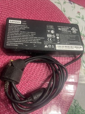 Genuine Lenovo ADL135NCC2A 135W 20V 6.75A AC Adaptor Charger Works Great!