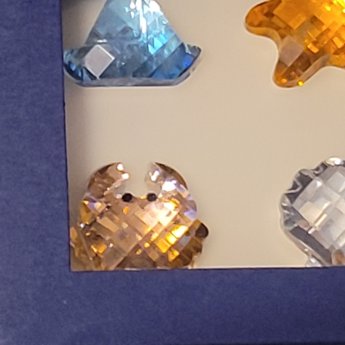 Swarovski Crystal Beach Life Gift Set Crab-Shell-Starfish-Yacht
