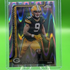2025 Topps Chrome - Christian Watson #112 Raywave Refractor Green Bay Packers