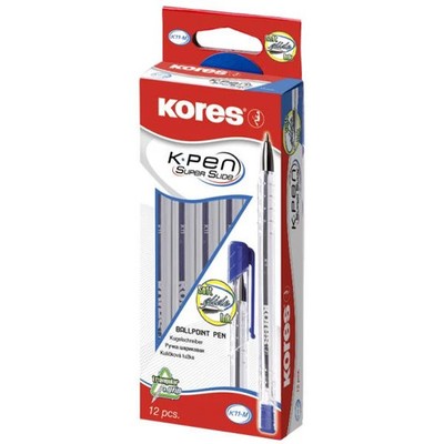 12-240x Kores Einweg-Kugelschreiber K-PEN Super Slide K11, blau SPARE BIS ZU 62%