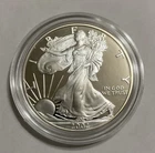2002-W American Eagle 1 oz Silver Proof coin with U.S Mint box, case, and COA