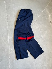 Vintage Nike Nylon Track Pants Navy Small Swoosh Mens S