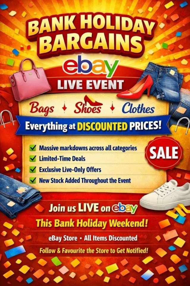 BANK HOLIDAY BARGAINS BAGS SHOES CLOTHES AND MOREEEE!!!!