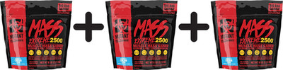 3 x Mutant Mutant Mass Extreme 2500, Cookies & Cream - 2720g (12,25 EUR/kg)