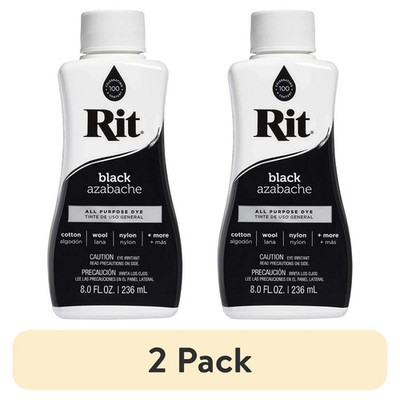 (2 pack) Rit, All Purpose Liquid Dye, Black, 8 fl oz Shipping Free